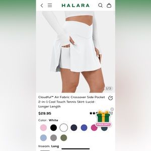 Cloudful™️ Air Fabric Crossover Side Pocket Tennis Skirt - Longer Length